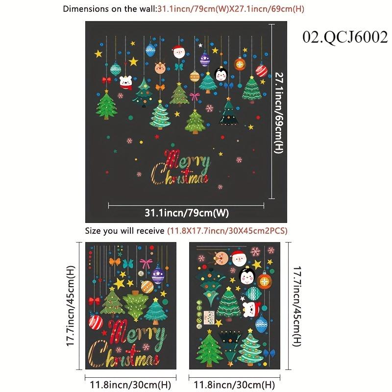 

1pc Christmas Decoration Glass Door Sticker Window Sticker, Santa Claus Static Sticker, Scene Decoration, Home Decor, Christmas Decor, Party Decor 02.QCJ6002