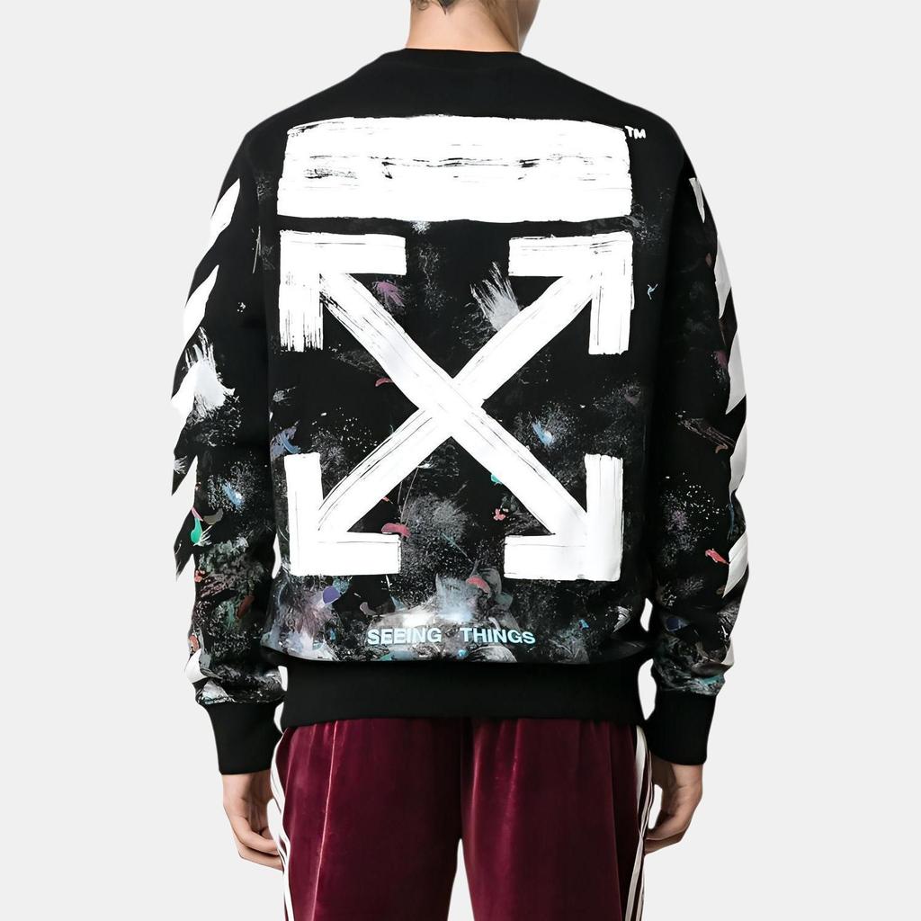 Off-White Galaxy Brushed Print Sweatshirt 'Black' Men's OMBA003F176190309901