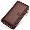 Cartera Larga de Cuero para Hombre Septwolves con Doble Cremallera