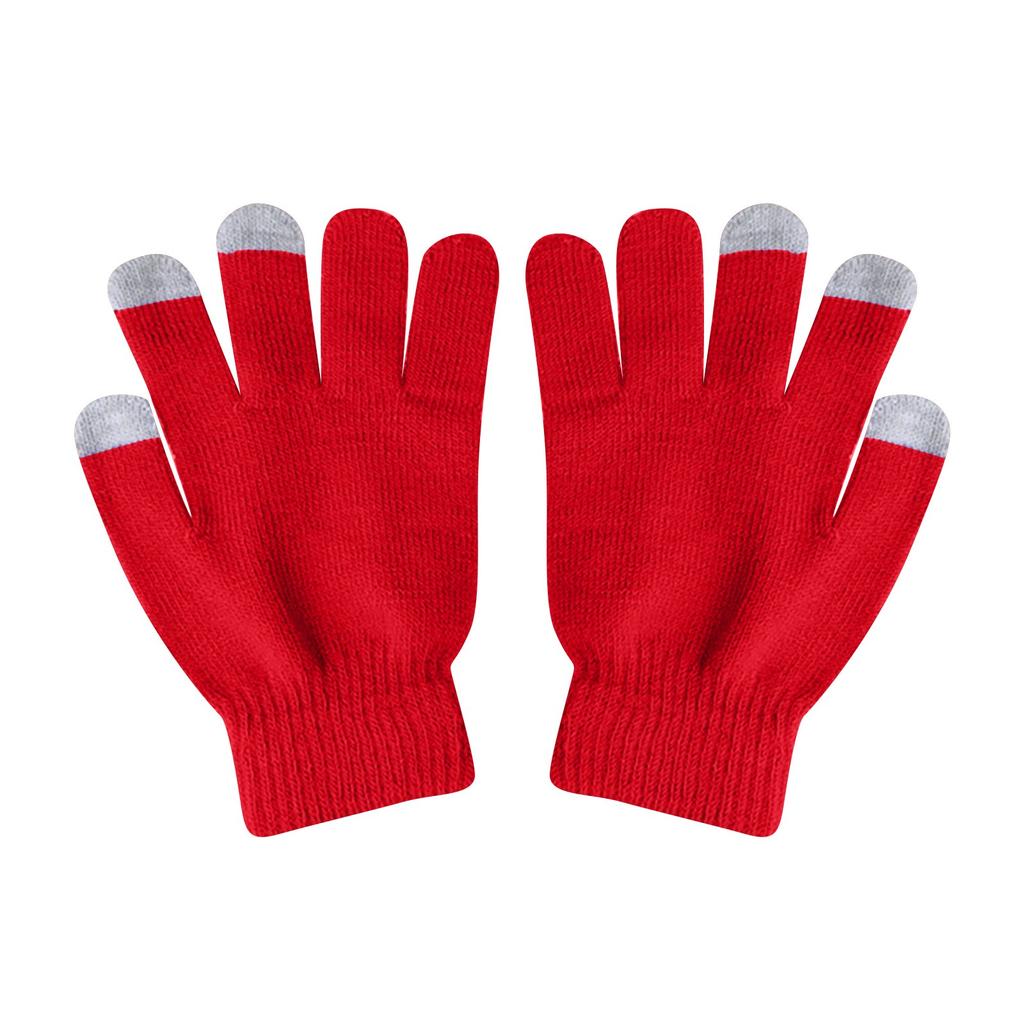 Unisex Winter Warm Woolen Finger Gloves Smartphone Screen Gloves