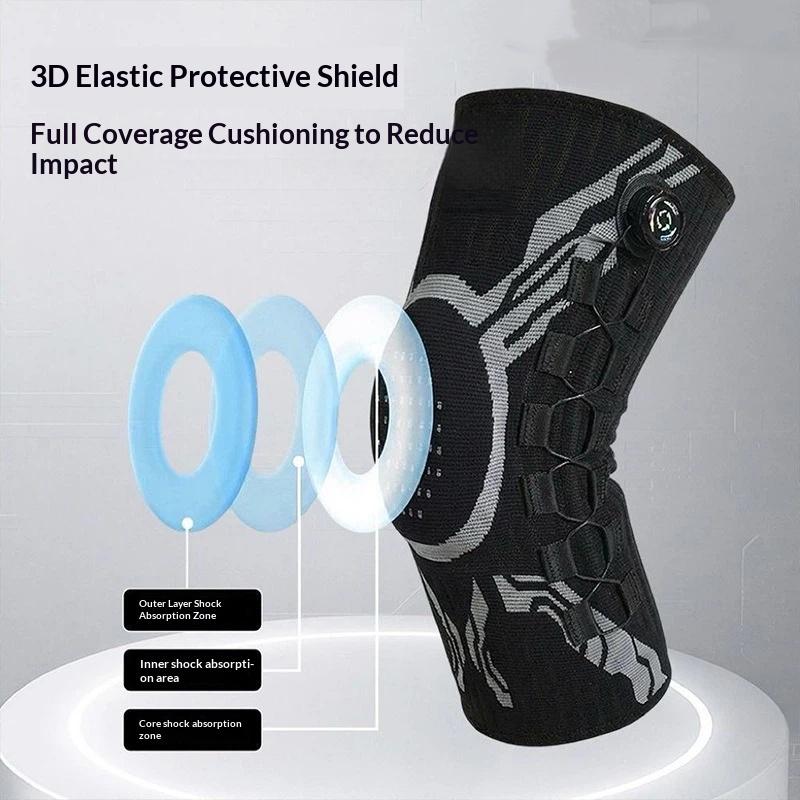 Smart Knob Knee Brace Lateral Stabilizer Patella Gel Pad Compression Support for Meniscus Tear Pain Relief