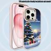 N110 Happy New Year Merry Christmas snowman Soft Phone Cases for iPhone 16Pro Max Xiaomi 11 Lite 5G NE Redmi Plating Frame Camera Protector Back Cover