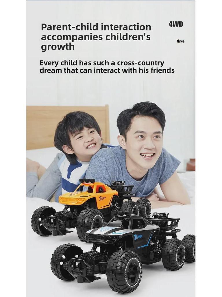Large Alloy 6-Wheel Remote Control Off-Road Car - High-Speed Climbing Vehicle for Kids