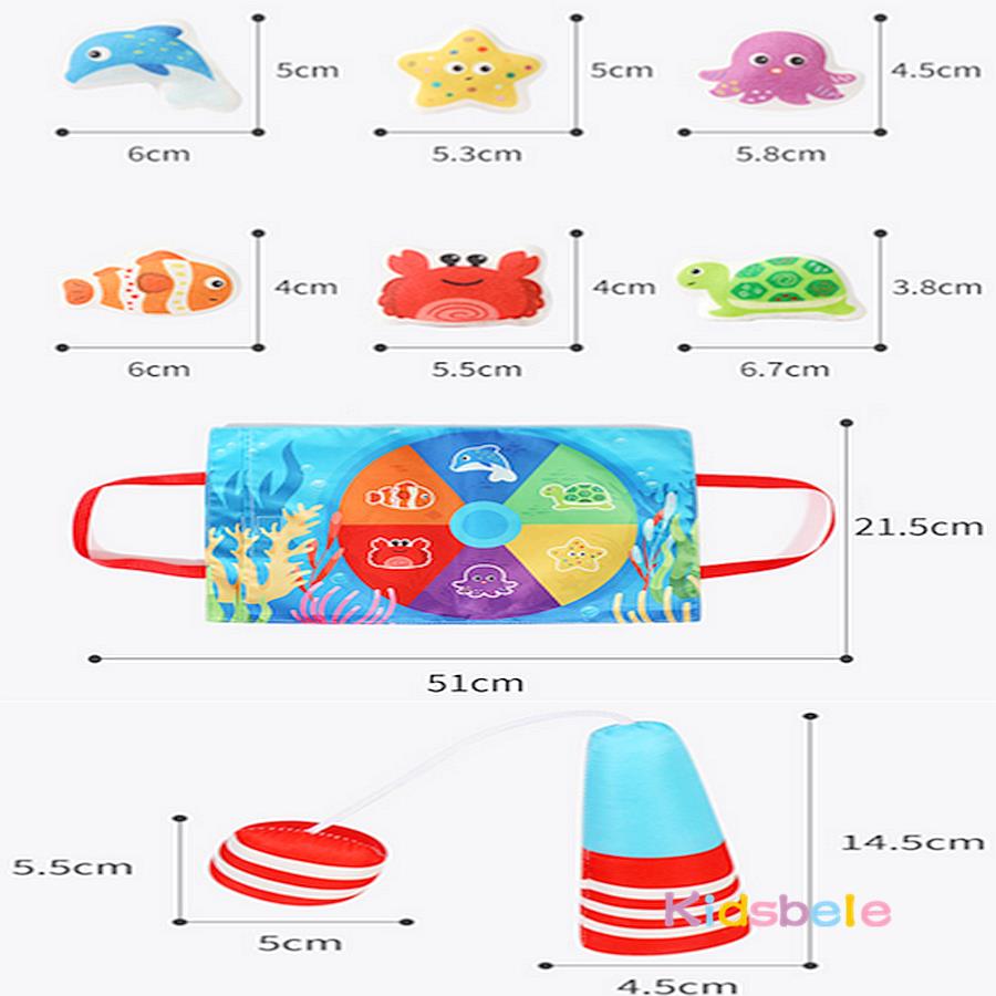 Montessori Matching Fishing Game Cloth Fishing Toy Color Sorting Portable Christmas Gift For Toddlers 6 To 12 Months Sensory Toy