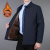 New Winter Jacket Men's Middle-aged Elderly Fleece  Thickened Jacket Top