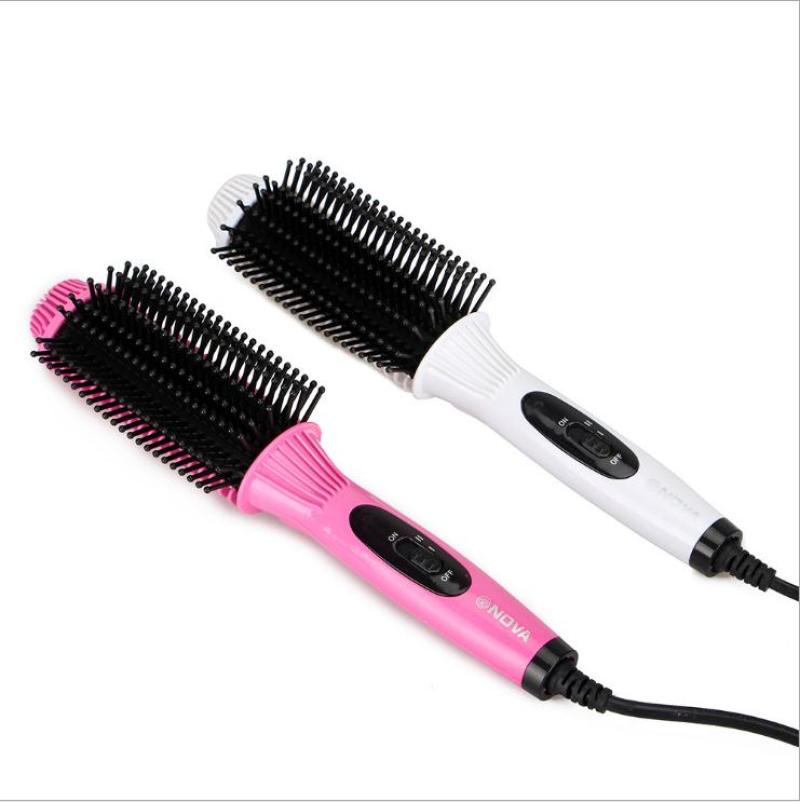 2-in-1 Fashion Multifunctional Auto Electric Hair Comb Curler/Straightener