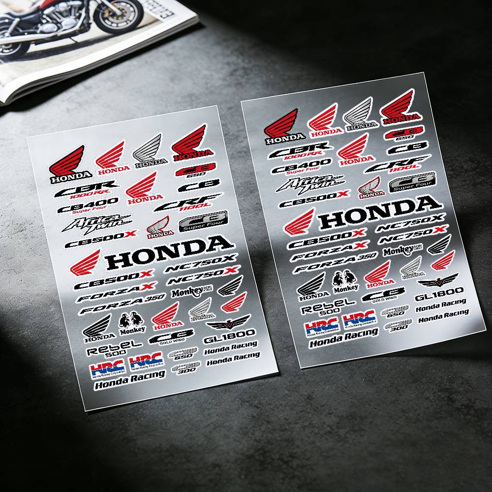 For Honda Reflective Motorcycle Stickers Waterproof Vinyl Decals for Motorbike Helmet Fuel Tank Bike