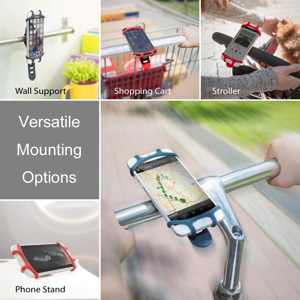 Universal Silicone Bike Bicycle Phone Holder Mobile Phone Motorcycle Handlebar Bracket Stand for 16 17 Pro Max