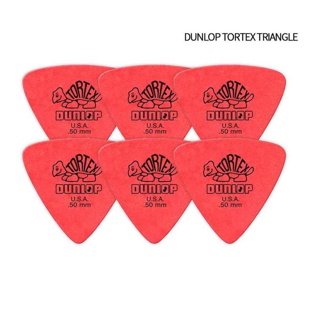 10pcs Delrin Dunlop Guitar Picks 0.5/0.6/0.73/0.88/1.0/1.14MM Anti-slip Style Triangle Picks Guitar Parts Music Performance