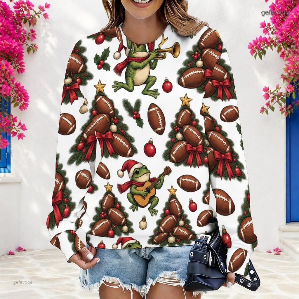 Women Plus Size Round Neck Long Sleeve Ribbed Cuffs Sun Moon Butterfly Print Light Blue Sweatshirt