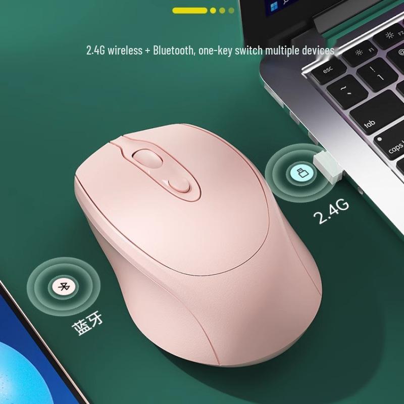 Dual-Mode Silent Wireless Bluetooth Charging Mouse for Laptops