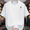 Unisex Luxus Lässiges Hundelogo Stickerei T-Shirt Sommer Reine Baumwolle Atmungsaktiv Locker Rundhals Leichtes Business Casual Kurzarm