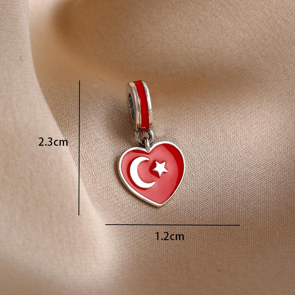 New Copper Country Flag Boutique Charm Pendant Beads Fit Original Bracelets Necklaces Diy Women Man Jewelry Gift