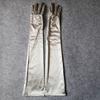Women  Long Solid Satin Soft Multicolor Ceremonial Gloves Drive Ride Dance Performance Sunscreen Cosplay Elasticity