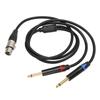 Y Splitter Dual 6.35mm Male To XLR Female 24K Gold Plated Microphone Splitter Cord  for Microphone