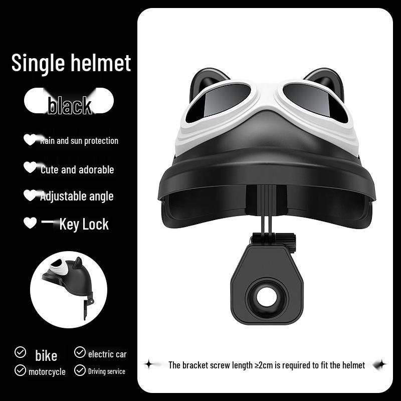 Shockproof Rainproof Phone Holder for Electric Cars, Motorcycles & Takeaway Helmets with Sunshade and Navigation Support.