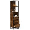 Bathroom Cabinet, Smoked Oak, 35X37.5X166 Cm