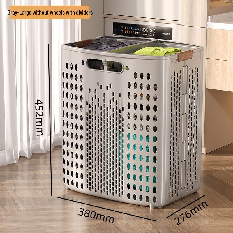 Extra Large Foldable Laundry Basket with Wheels - High Capacity, Movable & Durable