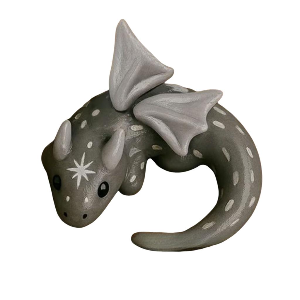 Lovely Dragon Ornament Lightweight Handmade Mini Dragon Sculpture Multi-Purpose Relief & Anxiety Companion Dragon for Home Decor