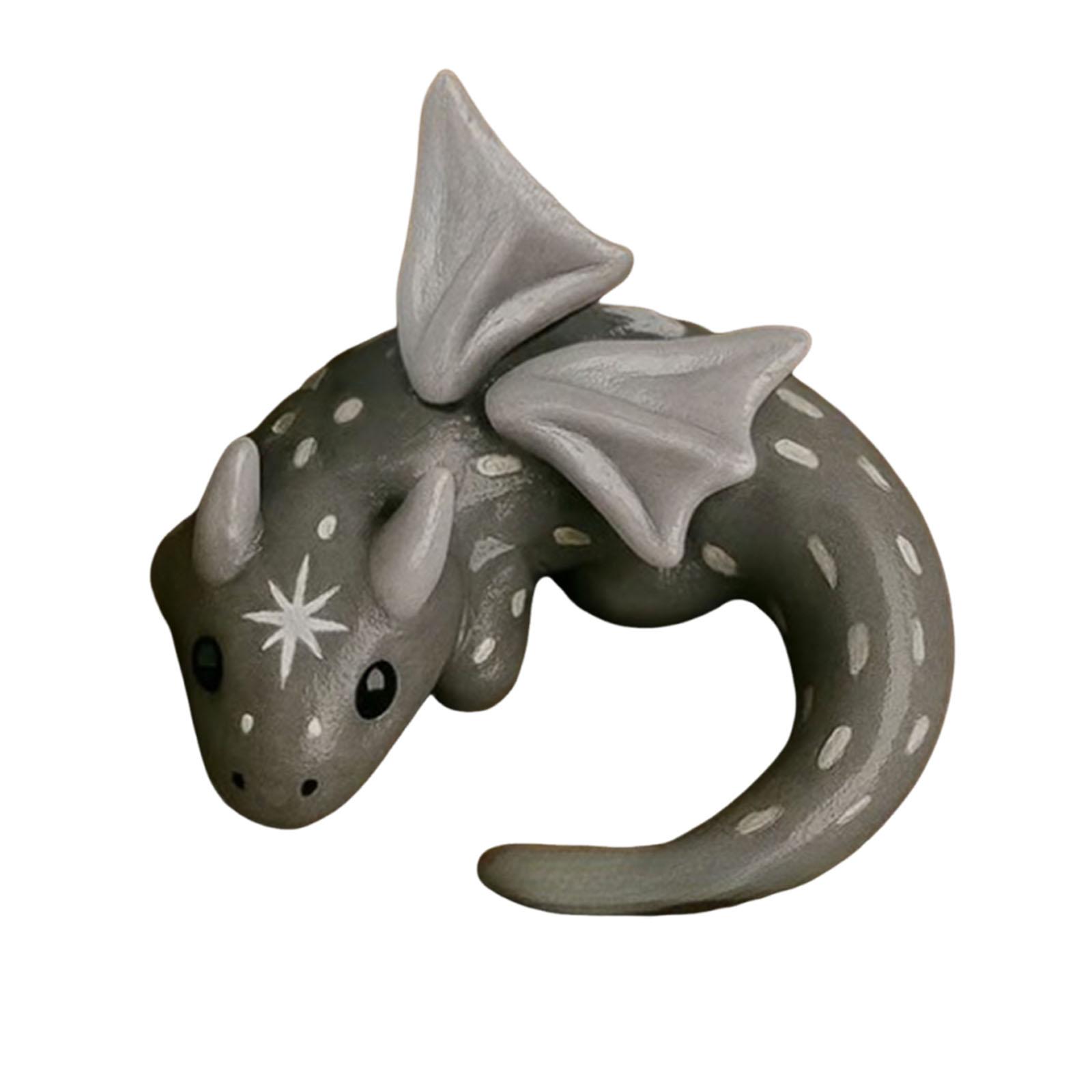 

Cute Dragon Adoption Kit Lightweight Lovely Dragon Ornament Multi-Purpose Emotional Supporting Dragon Kit for Home Decor серый