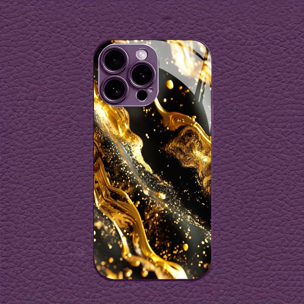 Electroplated Silver Tempered Glass Phone Case for iPhone Case for 11/12/13/14/15/16/17 Pro MAX