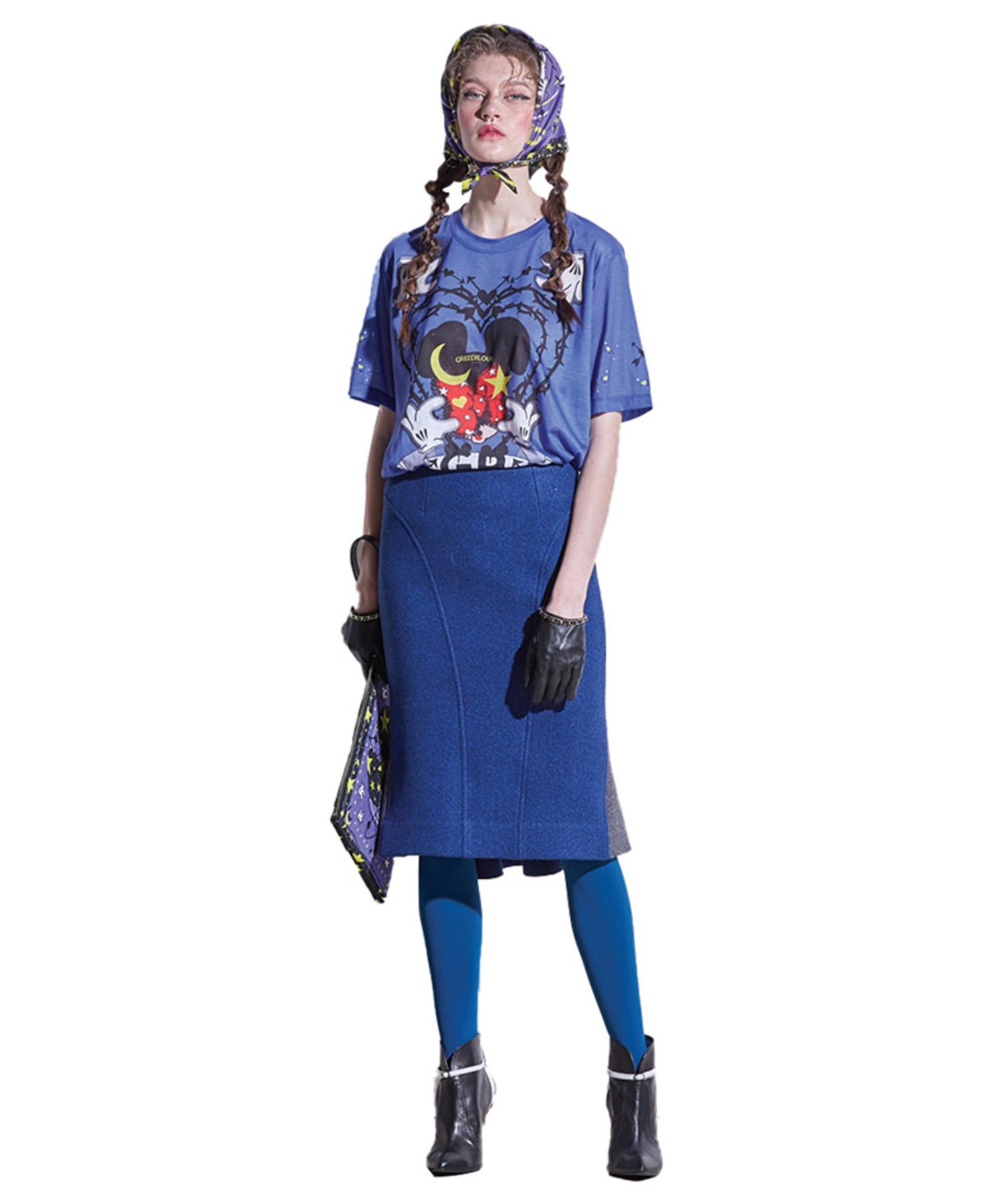 Greedius Blue One-Point T-Shirt Blue/L(40)