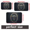 Viking warrior helmet axe design black door mat Nordic style anti slip entrance rug for home office decor