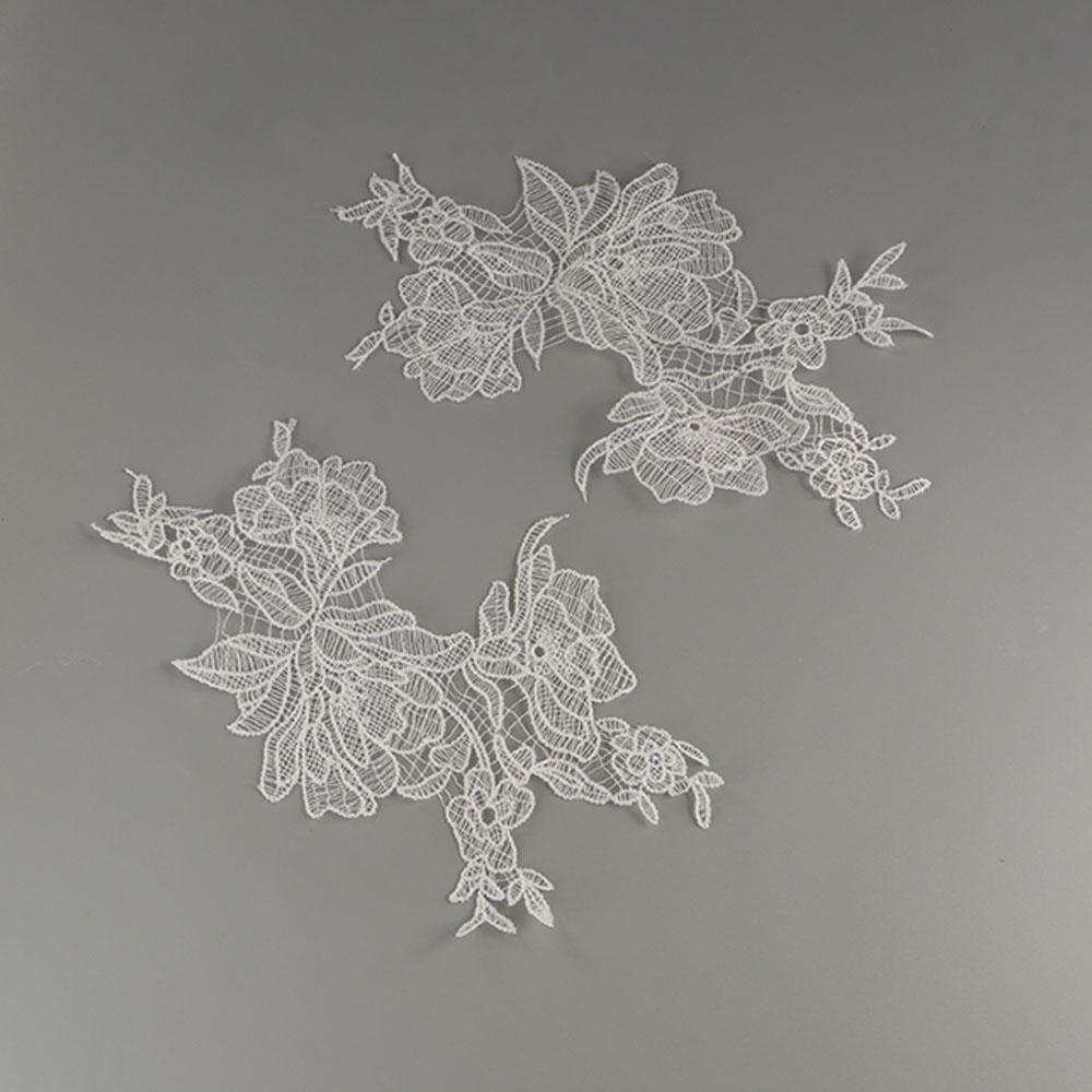 Квіткова аплікація ручної роботи Мереживна тканина Аплікація з тканини Вишукана тканинна латка Пошиття одягу