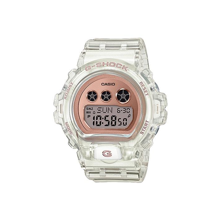 Casio G-Shock Transparent Jelly Quartz Watch Women Watches Pink Gold GMD-S6900SR-7 Regular Watch Box,White