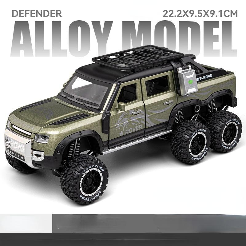 1:24 Defender 6X6 High Simulation Diecast Car Metal Alloy Model Car Children's toys collection gifts C334