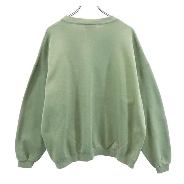 Lee 90s Old USA Made Heavy Weight Long Sleeve Sweat Trainer XL Greenish Men's Used