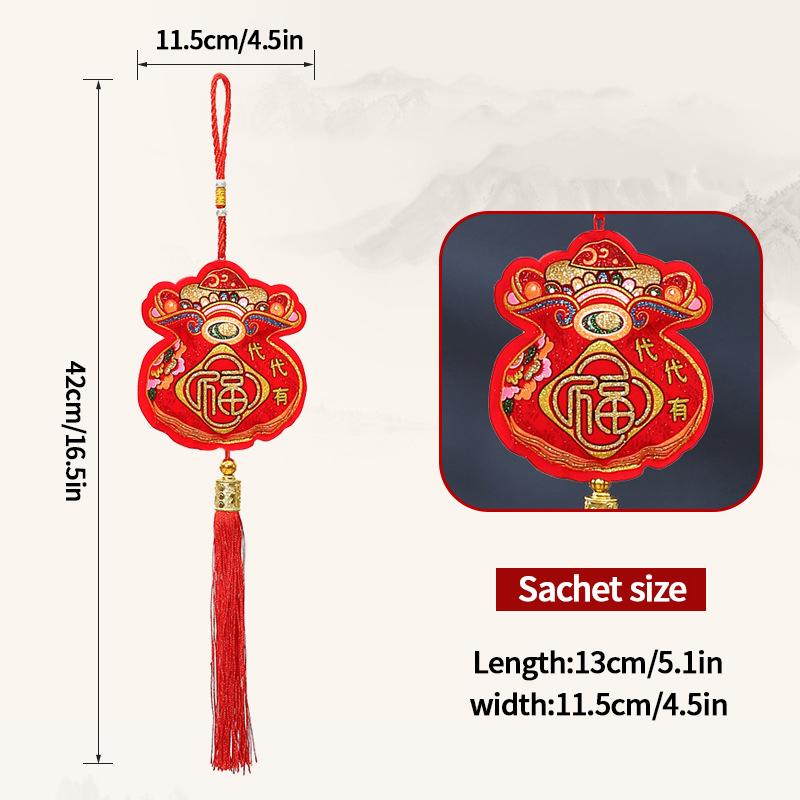 Chinese New Year 2025 Decorations Chinese Spring Festival Hanging Pendant Door Wall Ornament Traditional Chinese Room Decoration