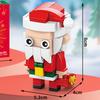 8in1 Christmas Tree Elk Deer Santa Claus Train Decorations Architecture Store Street View Xmas Snow House Building Block Kit Toy