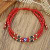 Fashion Boho Adjustable Jewelry Braiding Strap Bracelet Black Crystal Stone Beaded Bracelet For Women Accessory Jewelry