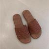 Flat cool slippers 2025 summer French gentle fairy vacation beach word Roman sandals