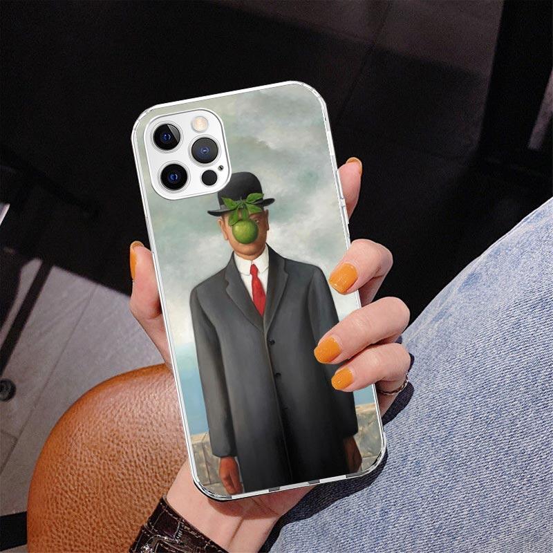 Rene Magritte Art Phnoe Case for Iphone 17 Air 16 11 12 13 Mini 14 Plus 15 Pro Max 7 8E SE 2020 16ProMax Phone Cover Coque 17 Ai