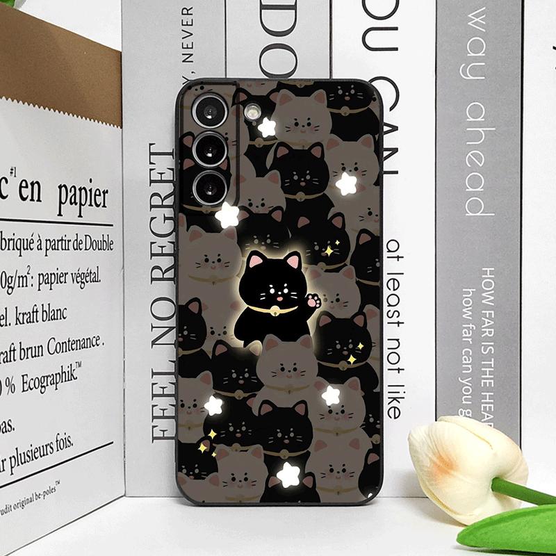 Custodia per Telefono Coppia Gatti Neri Bianchi Cartoni Animati per Google Pixel 9A 8A 7A 6A 7 PRO 8 9 Pro XL 4G 5G Cover Morbida Antiurto Guscio Abbinato