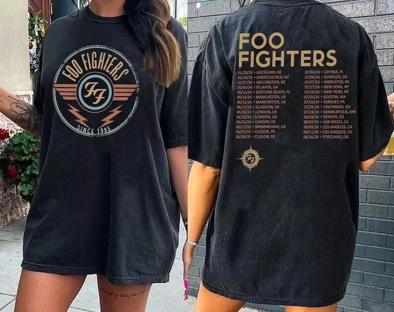 Foo Fighters 2024 Tour Shirt, Everything Or Nothing At Shirt, Foo Fighters Shirt S