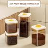 Space Saving Square Plastic Food Preservation Container Press Lock Vacuum Seal Technology for Coffee Snacks Storage
