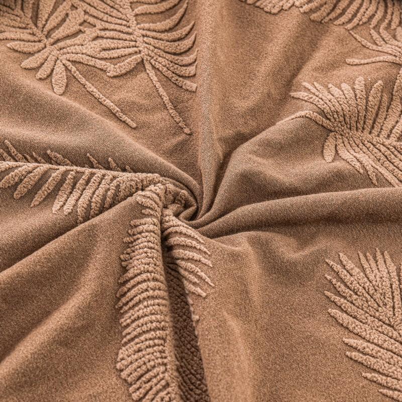 Nordic Leaves Jacquard Club Sofa Cover Living Room Elastic Tub Armchair Cover Stretch Single Sofa Slipcover Bar Counter Hotel