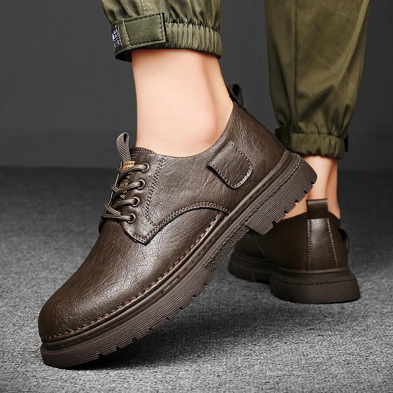 New Brands Men Casual Shoes Genuine Leather Men's Oxford Shoes Thick Soled Lace Up Wedding Footwear High-quality Business Shoes