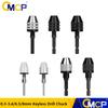 CMCP Keyless Drill Chuck 0.3-3.4/6.5/8mm Self-Tighten Electric Drill Bits Collet Fixture 1/4" Hex Shank Quick Change Converter Tire Chucks 1
