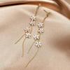 Cherry Blossom Tassel Earrings Female Super Immortal Personality Sweet Earrings Fashion Crystal Flower Earrings Wholesale