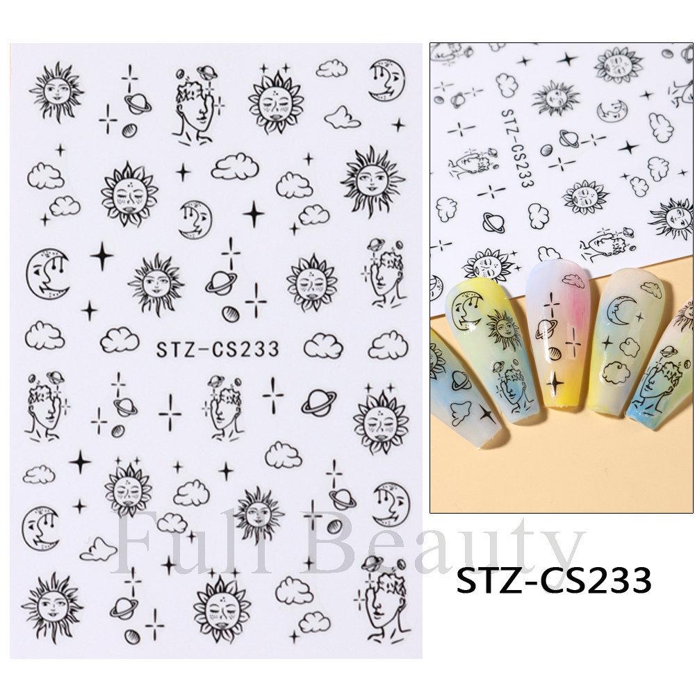 Nail Art Stickers, Japanese Romantic Laser Magic Gold And Silver Fireworks Bloom Adhesive Nail Stickers