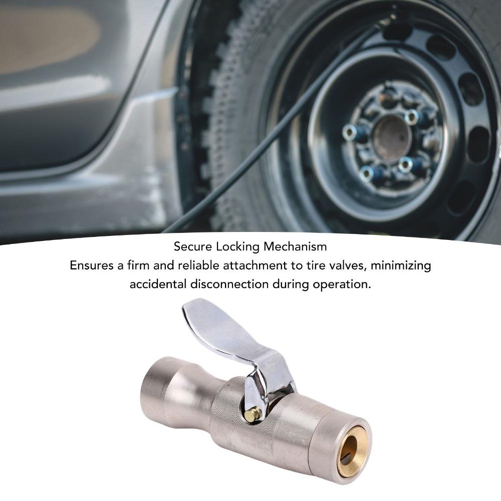 4PCs 300 PSI Brass Tire Chuck 1/4in FNPT Closed Flow Chuck Durable Locking Air Chuck  Auto Shop