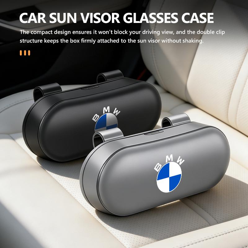 Car Sun Visor Sunglasses Storage Glasses Box Interior Accessories For BMW M3 M5 X3 E93 F10 F20 F30 F40 F15 F25 F26 F31 F49 F86
