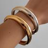 Exaggerated metal arc plain ring bracelet bracelet wide surface multi-layer simple bracelet