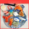 Marine Collection Plush Shrimp And Fish Bag Charm With Cute Animal Design For Girls