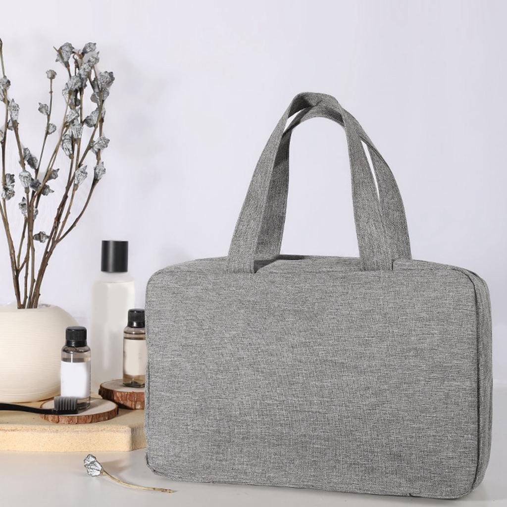 Hanging Toiletry Bag Large Capacity 4 Grids Waterproof Foldable Travel Makeup Bags for Outdoor Travelling Business Trip