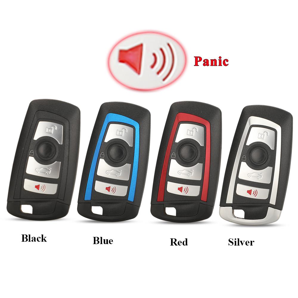 Smart Car Key Shell Cover Remote Keyless Case for BMW CAS4 F FEM 3 5 7 Series E90 E92 E93 X5 F10 F20 F30 F40 Panic FOB 3 Buttons чёрный